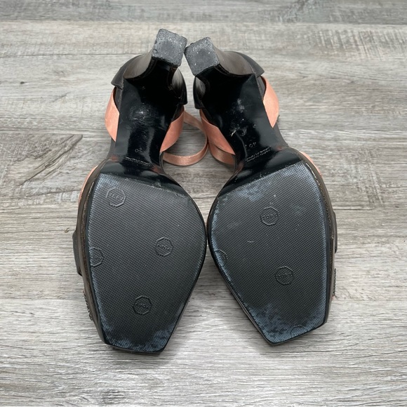 Rene Caovilla Satin Heels with Swarovski Crystals Pink/Brown Size 40 or US10 - Picture 9 of 9